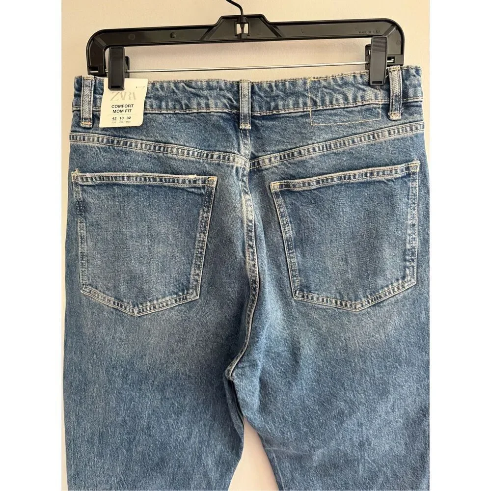 Zara Comfort Mom Fit High-Rise Ankle Length Denim Jeans Women’s 10